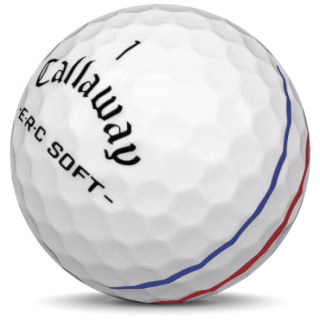 La palla da golf Callaway ERC Soft Nel modello dell'anno 2025.